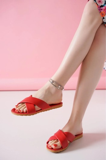 Slipcat Women's Summer Cross Slippers Beach Street Indoor Slippers