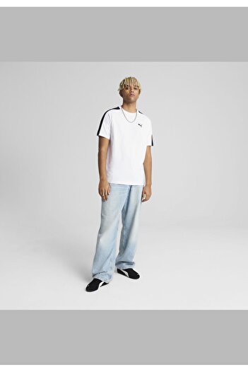 Puma T7 Tee White pánské tričko s krátkým rukávem