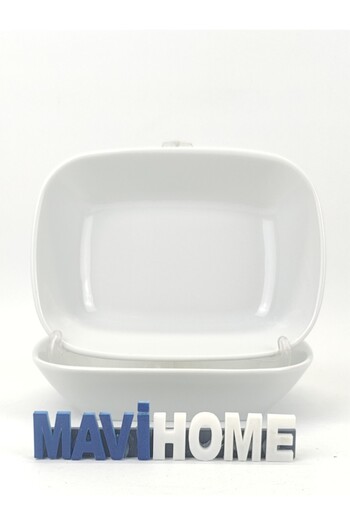 MAViHOME Hotel Type 17 X 12 White Breakfast Plate 2 Li