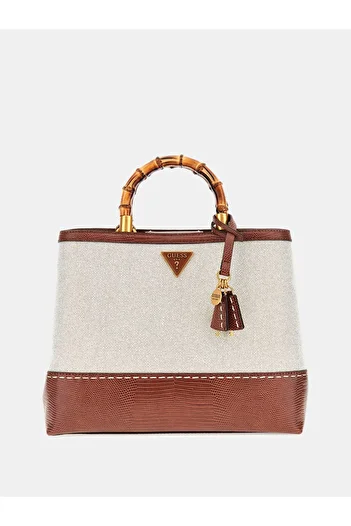 Guess Zabry Crocodile Leather Detailed Hand Bag