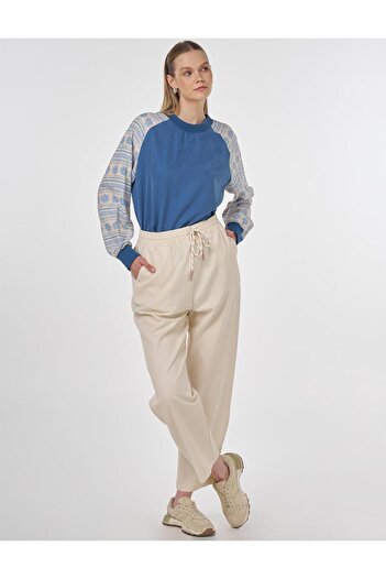 Kayra Modal Tunic Indigo with Fabric Garnish