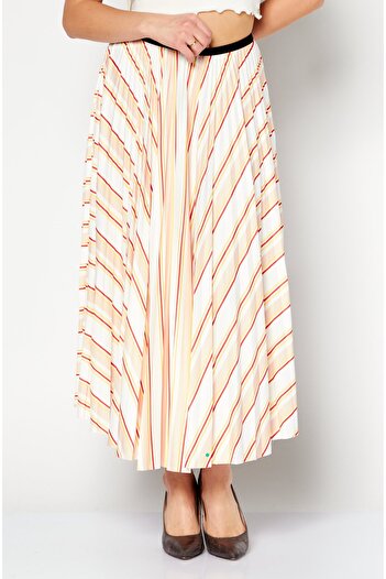 Lacoste Women Stripe Maxi Skirt, White