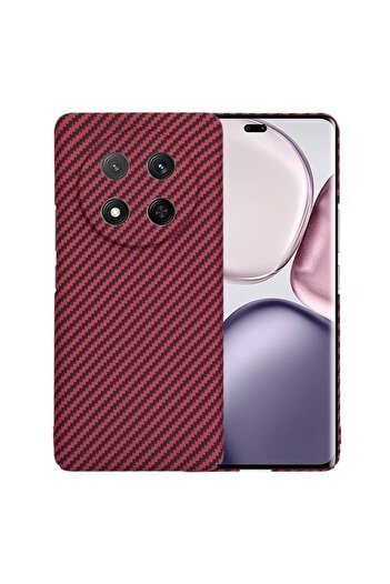 SKYDDAR INNOVATION Case for Honor X9c / Magic7 Lite, carbon texture, Carbonite FiberShell, Red, sticker set
