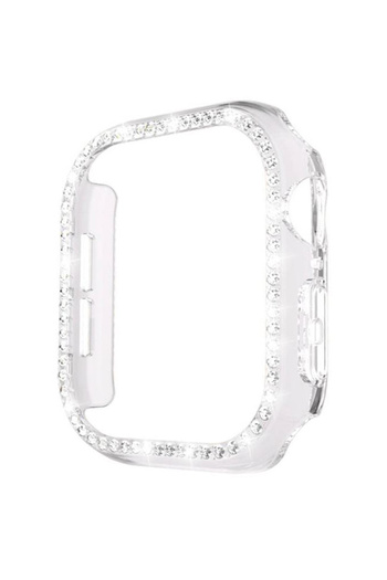 REDz Accessories Carcasă de cristal pentru Apple Watch Series 10, protecție bara de protecție, pietre decorative - Watch 46mm Series 10