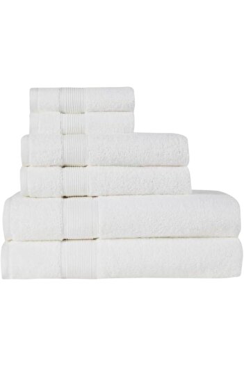 HOME ESSENTIALS Набір з 6 рушників для рук і обличчя з 100% бавовни - Premium 600 г/м² Висока м'якість Швидке висихання