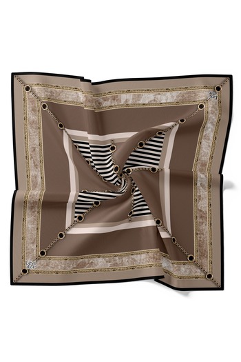Levidor Geometric Chain Pattern Sparkling Crystal Scarf