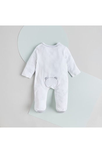 giggles Bear Applique Detail Sleepsuit