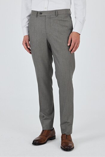 İmza Beige Flexible Side Pocket Comfort Fit Classic Trousers 1003250154