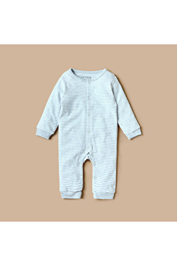 Juniors Assorted Long Sleeves Sleepsuit with Button Closure - Set of 2