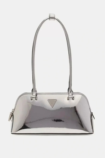 Guess Women's Gray Arnela Shoulder Bag Women's Gray Shoulder Bag Hwmy9496080-Sil