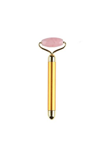 MACVI Macvi® vibrating jade roller, facial massage, AA battery, pink jade, skin rejuvenation and lymphatic drainage