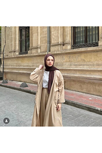 Motto Collection Bej Keten Kaftan