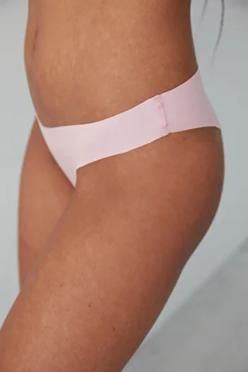 Penti Pink Laser Cut V Cut Brazilian Cotton Panties