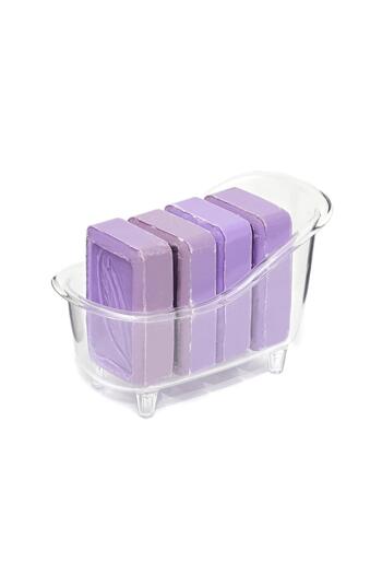 Missi 4 Pieces Purple Soap Bath Set with Decorative Bathtub