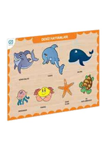 CA Games Caahs-3212 Ca Games Wooden Sea Animals Find-Put