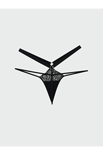 LC Waikiki Lcw Dream Black Lace Fancy Thong Panties