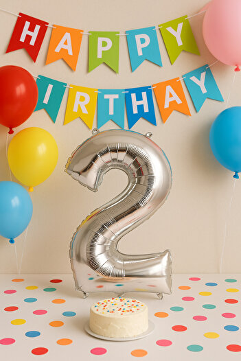 hediyeofisi 100 Cm Silver Gray Large Size Foil 0 Number Balloon 40inc