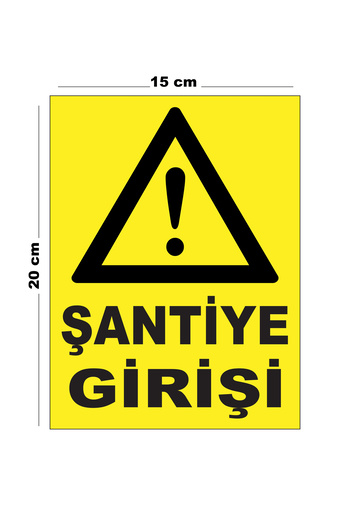 Lucena Metal Construction Site Entrance 15cm X 20cm Warning Sign Directional Sign