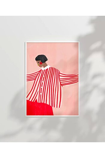 VOGLOO Unframed Poster the Grace of Red and White