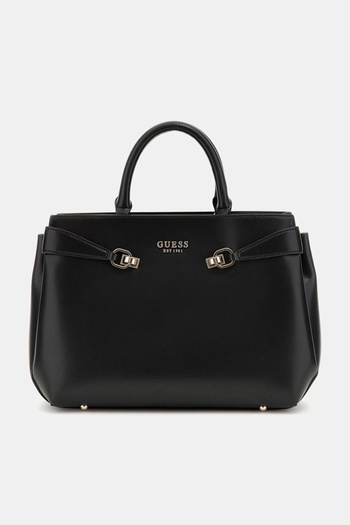 Guess LORELEI GIRLFRIEND SATCHEL Γυναικεία μαύρη τσάντα HWVG9639060-BLA