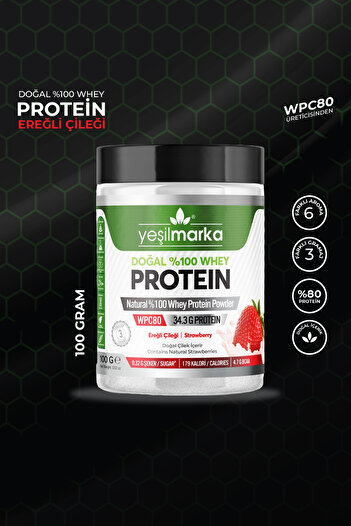 yeşilmarka Ereğli Strawberry Whey Protein Powder - 100 g