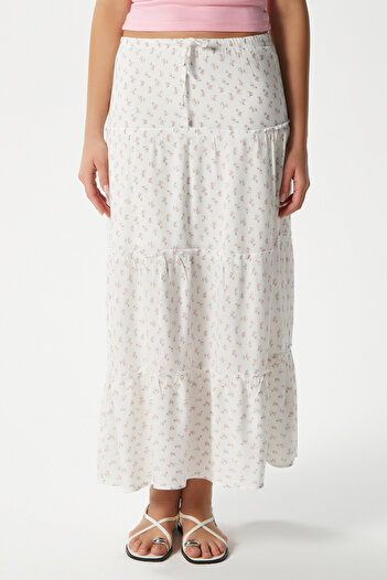 Ritnice Women's Rebekka Floral Powder Lined Long Skirt
