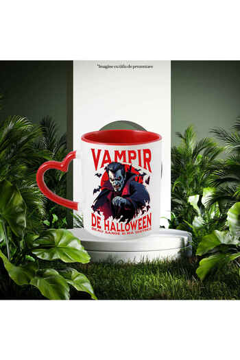 StoryGift Romania Mug with Scary Man with Cape and Long Fangs Text Dracula De Hallowen Beau, With ,STG