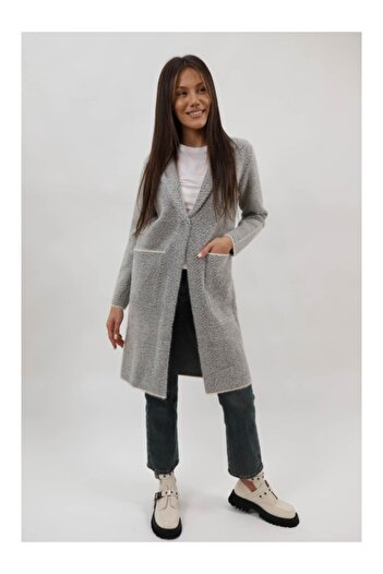 Lamiar LONG COAT WITH POCKET UNLINED CLOSURE WITH ONE BUTTON UNIQUE WAIST Black
