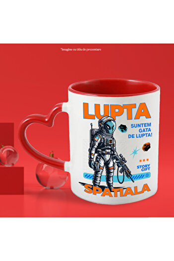 StoryGift Romania Mug with Alien with Weapon and Space Suit Text Fight We Are Ready, Ceramic, With ,STG