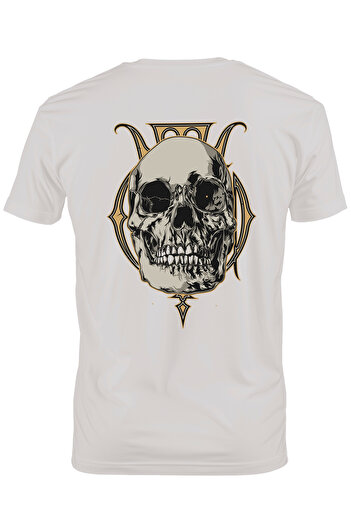 StoryGift Romania Men's T-shirt With Message In English Protect The Trade, Skull, Teeth, With Print On Back Stg