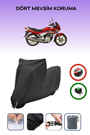 Breen Black, Honda Cbf 150, Motorcycle Tarpaulin, Lock Compatible, Rear Bag Incompatible