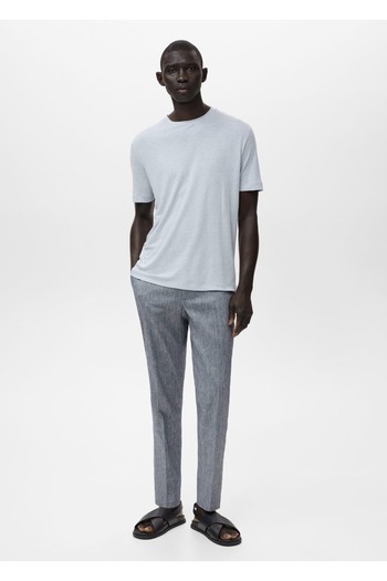 MANGO Man Slim fit keten tişört