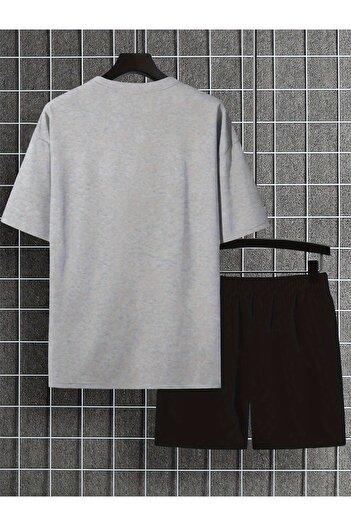 uyguntarz Unisex PAPATYAKELEBEK Design bedrucktes T-Shirt-Trainingsanzug-Set
