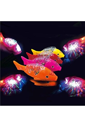 Hyd 2 Pieces Walking Fish Baby's Crawling Companion Toy Fish with Sound and Light