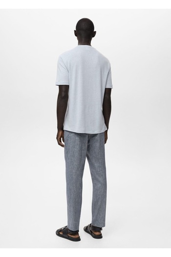 MANGO Man Slim fit keten tişört