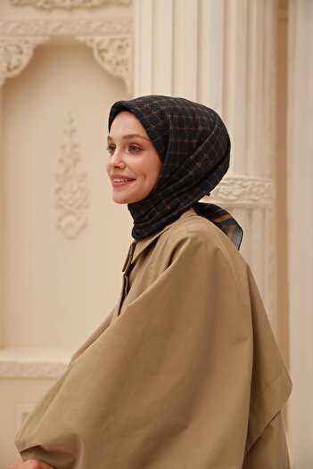 Silk Home Olinda Scarf - 48004 - Anthracite Camel
