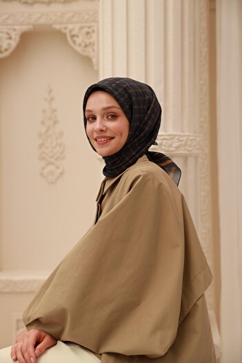Silk Home Olinda Scarf - 48004 - Anthracite Camel