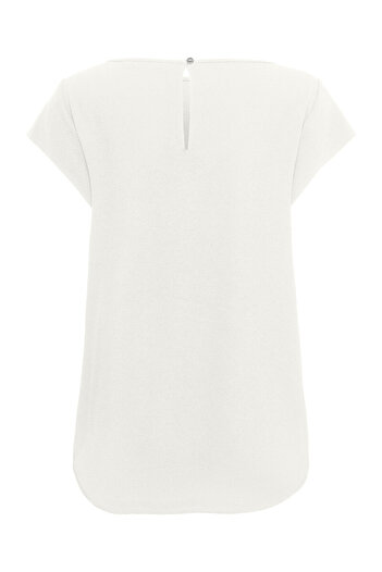 ONLY , Nova Lux Short Sleeved Oversize Blouse, White, 36