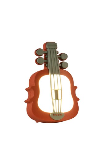 Flippy Night Light, Flippy, with Eye Protection, Violin, Warm Light, USB Charging, 14.3x5x9.9 cm, Green/Red