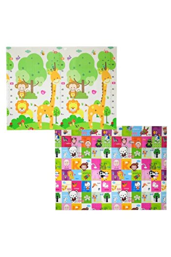 Flippy Children's Mat Flippy, double-sided Safari/Animal, XPE+PE, waterproof, non-slip, 150x200x1cm