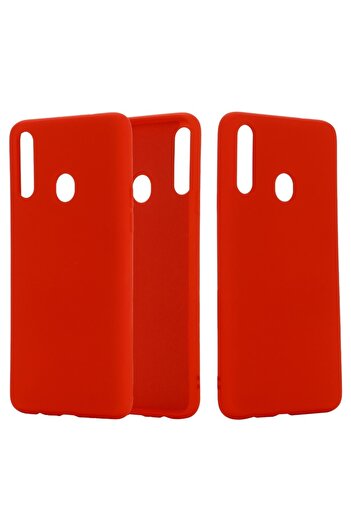 Samsung Protective Case Compatible with A20E Liquid Silicone Case Red