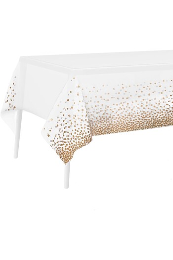Flippy Tablecloth, Flippy, PEVA, Polka Dot Print, 137 x 274 cm, Waterproof, Brown