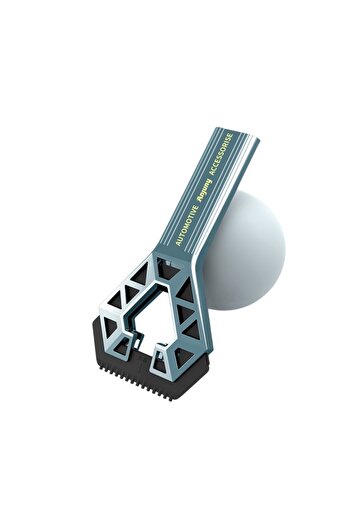 Flippy Racletă de zăpadă auto cu un singur capăt, rabatabilă, universală, ușor de utilizat, 23,5x4,3 cm, albastră