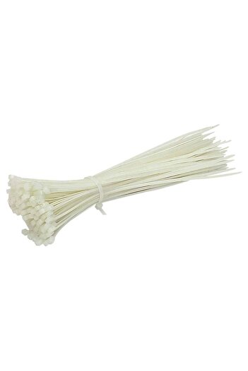 Flippy Set of 100 Mouse - Plastic Collars, 100 mm x 3 mm, polyamide, White,