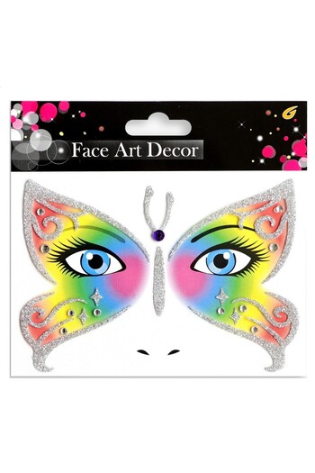 Flippy Temporary Face Sticker, Flippy, for Makeup, Face Art, Halloween, Theater, Butterfly Model, Multicolo
