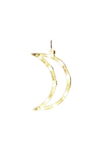 Flippy Luminous Christmas Decoration in the shape of a Moon, 18.5x12 cm, with Suction Cup, Warm White,