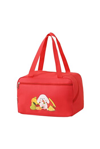 Flippy Thermal Insulated Bag, Flippy, Phone and Cutlery Compartments, Waterproof, 30x21x20 cm, Red