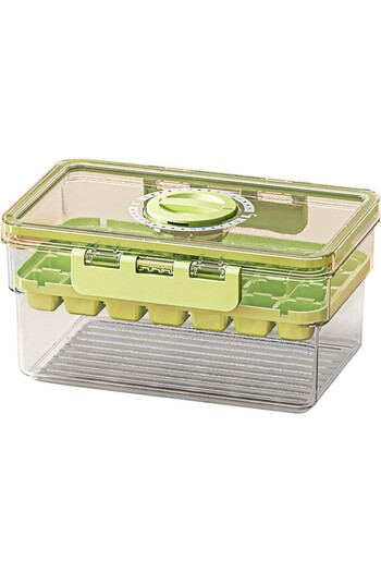 Flippy Ice Tray, Flippy, One Layer, Leakproof Closure, PP+PET, 19 x 12 x 9.5 cm, Green