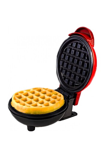 Flippy Mini waffle maker, foldable, multifunctional, compact, easy to transport and store, Red