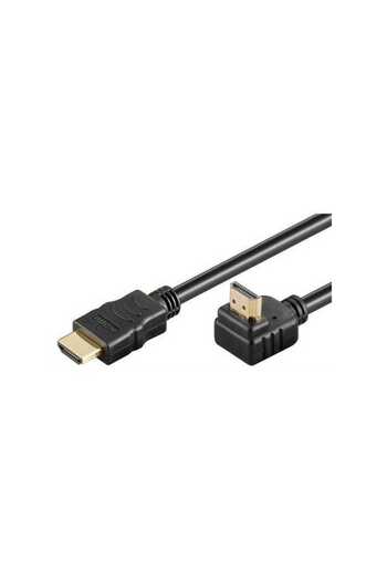 Well HDMI2.0v cable with ethernet 19p male - HDMI 19p male 90 gold OFC 5m